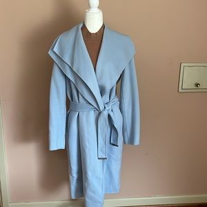 Vince Double Face Neck Drape Wool Coat